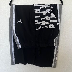 PINK boyfriend sweats and sports bra bundle